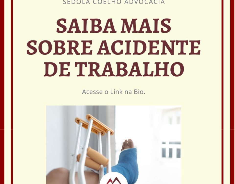 A definição de acidente de trabalho está prevista no artigo 19 da Lei 8.213/91, que diz o seguinte: “Acidente do trabalho é o que ocorre pelo exercício do trabalho a serviço de empresa ou de empregador doméstico ou pelo exercício do trabalho dos segurados referidos no inciso VII do art. 11 desta Lei, provocando lesão corporal ou perturbação funcional que cause a morte ou a perda ou redução, permanente ou temporária, da capacidade para o trabalho.”